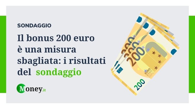 Il bonus 200 euro è una misura sbagliata: i risultati del sondaggio