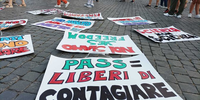 Manifestazione no green pass a Roma sabato 20 novembre: orari, chiusure stradali e deviazioni dei bus