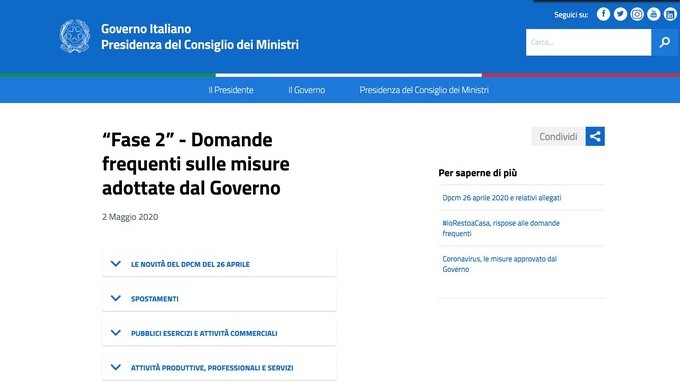 FAQ Fase 2: tutti i chiarimenti del Governo Conte