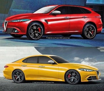 Alfa Romeo Alfetta ed E-SUV: ecco come potrebbero essere