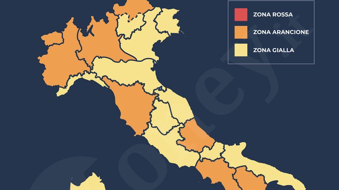 Lombardia zona gialla da domenica, Campania resta arancione: ordinanze sulle Regioni in arrivo
