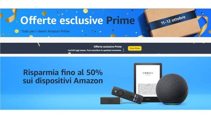 Offerte Esclusive Amazon Prime: le migliori offerte di oggi 12 ottobre