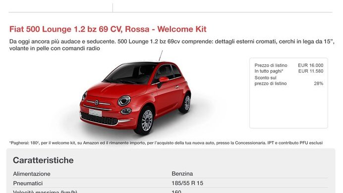 mistaken Embody Memory Fiat Store su Amazon: ecco come acquistare le auto FCA online