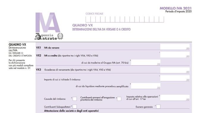 Dichiarazione IVA 2021, come compilare il quadro VX? Istruzioni e novità