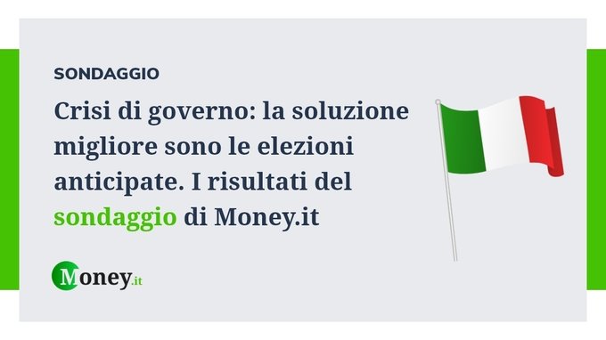 Crisi di governo: l'opzione migliore sono le elezioni anticipate