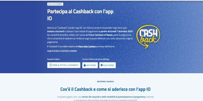 Cashback, come inserire i dati nell'App IO? I primi rimborsi arriveranno a febbraio 2021
