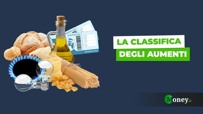 Inflazione, prezzi sempre più alti: biglietti aerei quasi triplicati, stangata sull'elettricità da almeno 360 euro