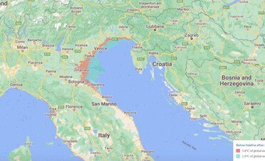 Queste zone d'Italia potrebbero essere sommerse dall'acqua entro il 2100