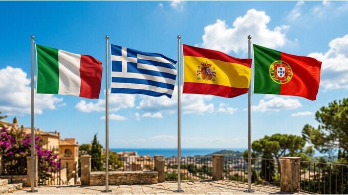 Come sta messa l'economia dell'Italia in confronto a Grecia, Spagna e Portogallo?