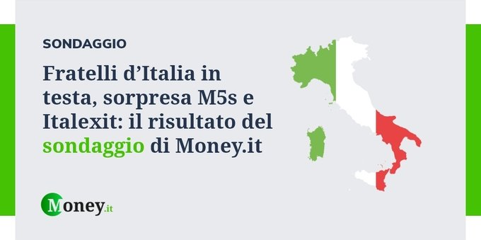 Fratelli d'Italia in testa, sorpresa M5s e Italexit: i risultati del sondaggio
