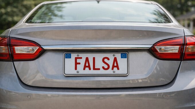 Se giri su un'auto con targa contraffatta, rischi una multa di oltre €8.000