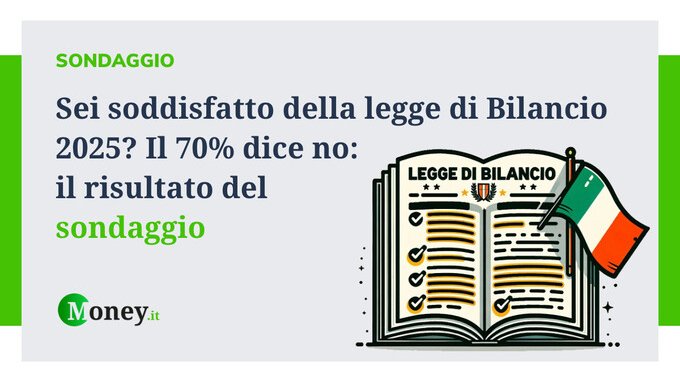 Sei soddisfatto della legge di Bilancio 2025? Il 70% dice no. Il risultato del sondaggio
