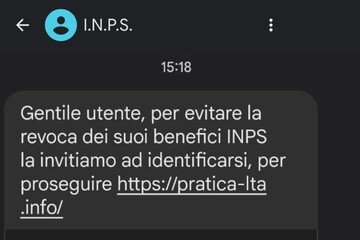 Revoca benefici Inps, attenzione a questo Sms: cosa non fare assolutamente