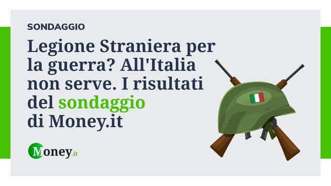 Legione Straniera per la guerra? All'Italia non serve. I risultati del sondaggio