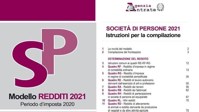 Modello Redditi Società di Persone 2021: istruzioni, scadenza e novità
