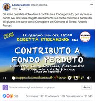 Contributi a fondo perduto: gaffe social del viceministro Castelli