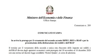 Proroga al 10 dicembre 2020 per imposte e dichiarazione dei redditi: novità nel Ristori quater