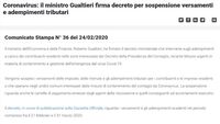 Coronavirus: sospensione scadenze fiscali, pubblicato il decreto MEF