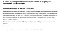Ufficiale: proroga imposte al 20 luglio