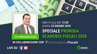 Speciale proroga scadenze fiscali 2020 in DIRETTA: tutte le spiegazioni (VIDEO)