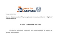 Accesso al modello 730/2020: novità dall'Agenzia delle Entrate