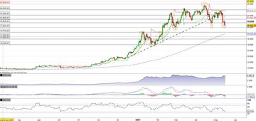Il Bitcoin in profondo rosso