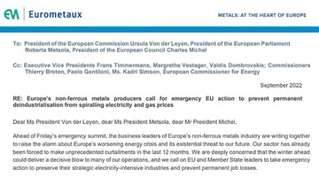 I big dei metalli Ue lanciano già l'allarme di deindustrializzazione di lungo periodo