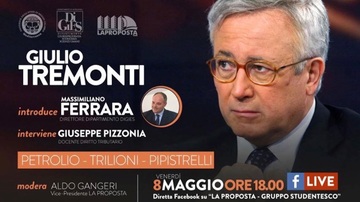 Giulio Tremonti in diretta venerdì 8 maggio su crisi globale e ripresa italiana