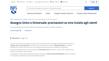 “Assegno unico decaduto”, l'Inps invia questo Sms alle famiglie e spiega perché
