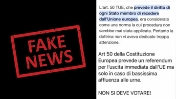 Referendum per uscire dall'Ue con bassa affluenza alle europee: attenzione alla fake news