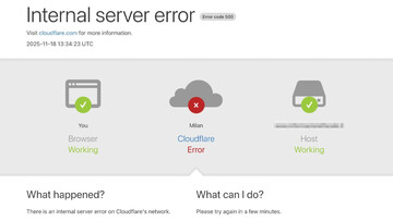 Cloudflare in down, migliaia di siti offline (errore 500). Cosa succede?