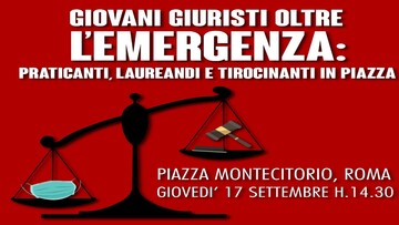 Giuristi in piazza contro il Governo il 17 settembre: i motivi della protesta