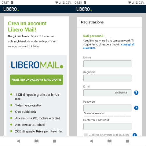 come scaricare libero email su pc