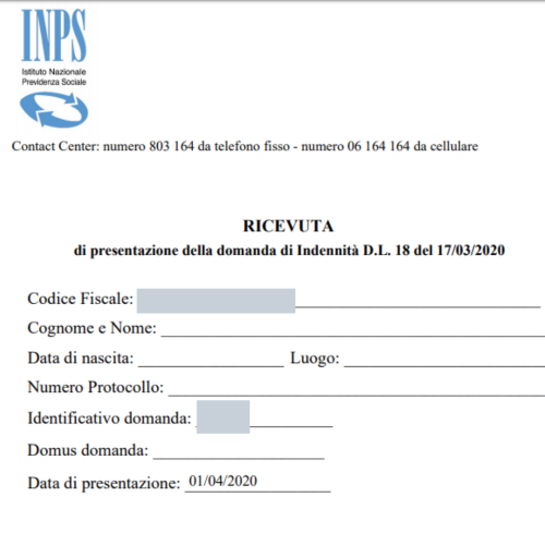 SCARICARE RICEVUTA CONCORSO INPS