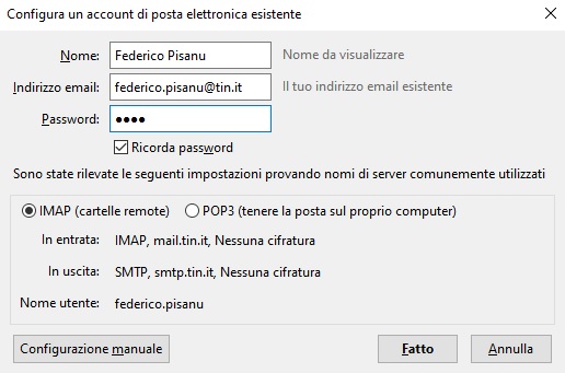 SCARICA VECCHI MESSAGGI THUNDERBIRD