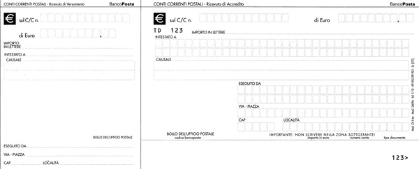 bollettino postale