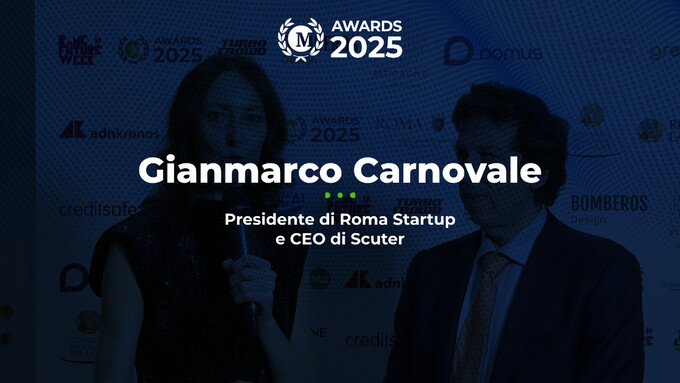 Gianmarco Carnovale, Presidente di Roma Startup e CEO di Scuter, ai Money Awards 2025