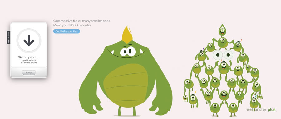 WETRANSFER IN ITALIANO SCARICARE